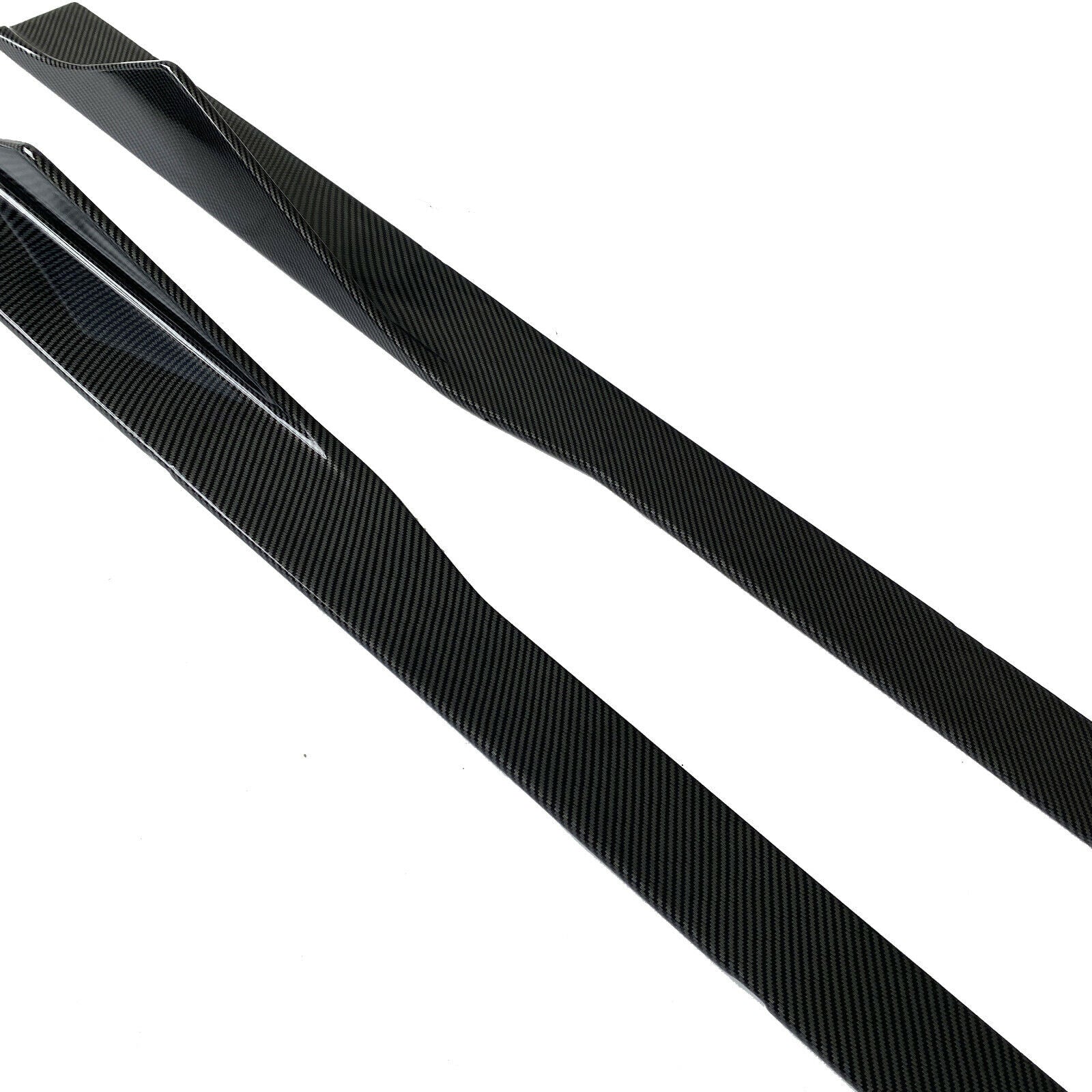 FOR BMW 2 SERIES F87 M2 F22 F23 CARBON LOOK MP SYTLE SIDE SKIRT EXTENSION BLADE 14+