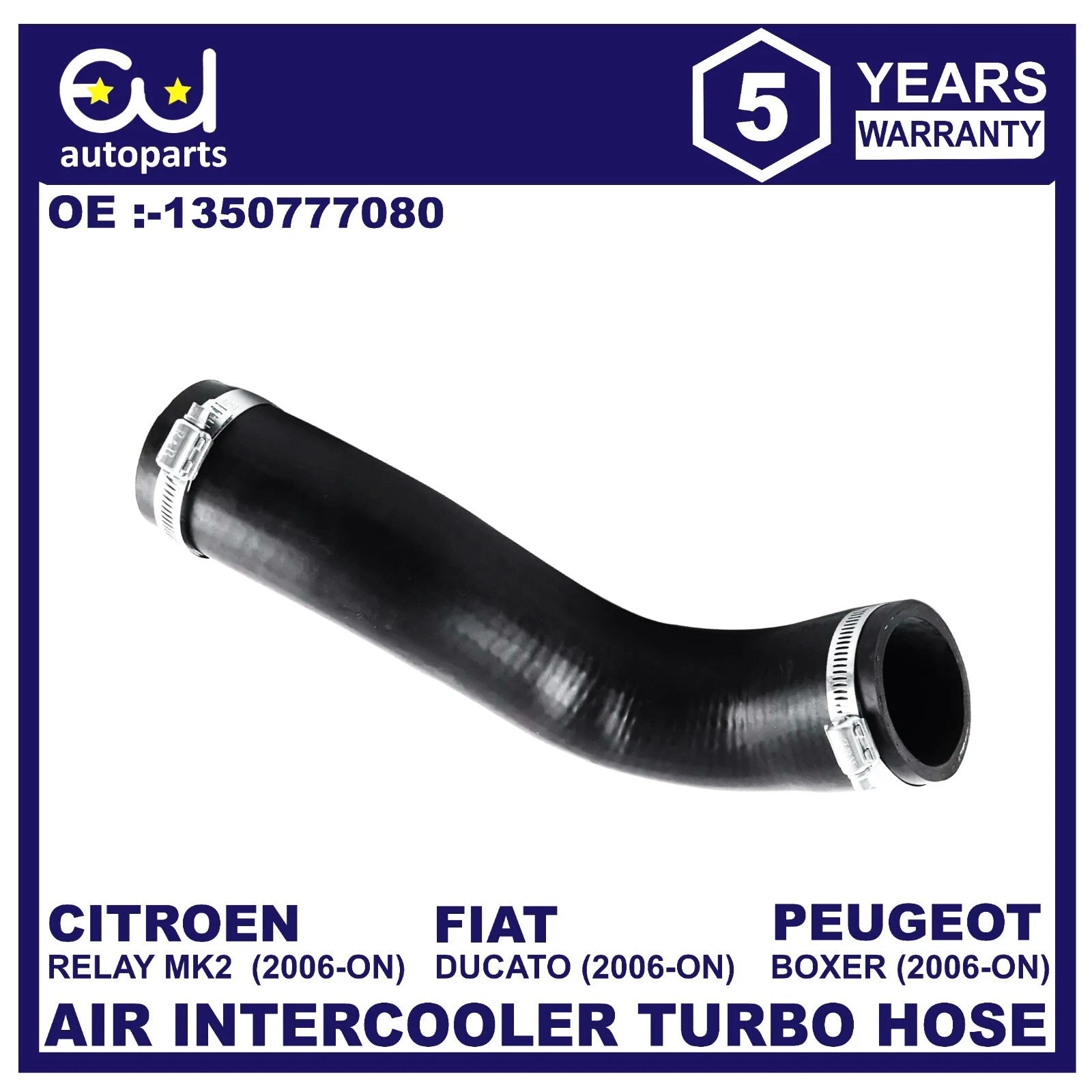 INTERCOOLER TURBO HOSE PIPE FOR CITROEN RELAY PEUGEOT BOXER FIAT DUCATO 2.2 HDI