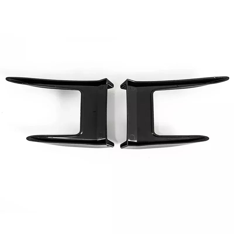 FOR BMW 1 SERIES F40 M135i MP STYLE CANARD AERO SIDE BLADES FLICKS GLOSS BLACK 19+