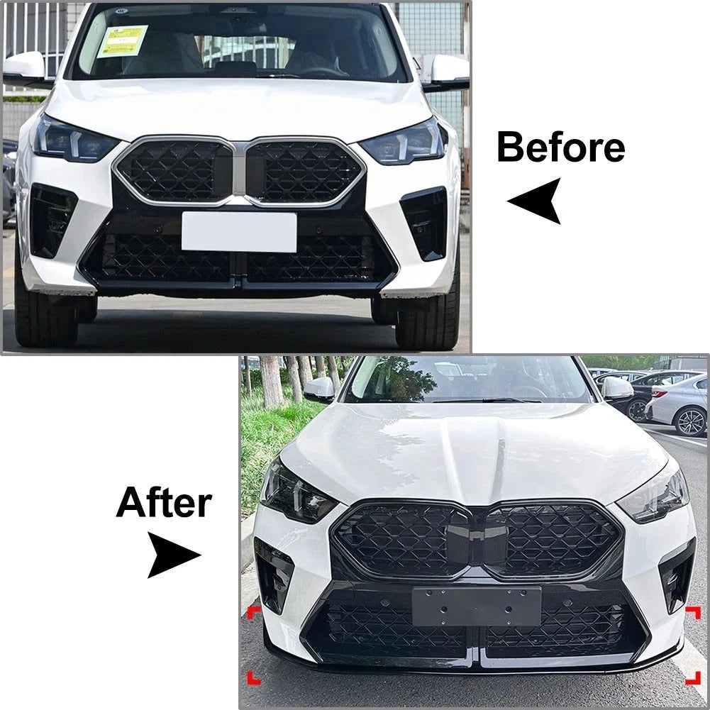 FOR BMW X2 U10 M SPORT FRONT BUMPER SPLITTER SPOILER LIP GLOSS BLACK 2023-2025