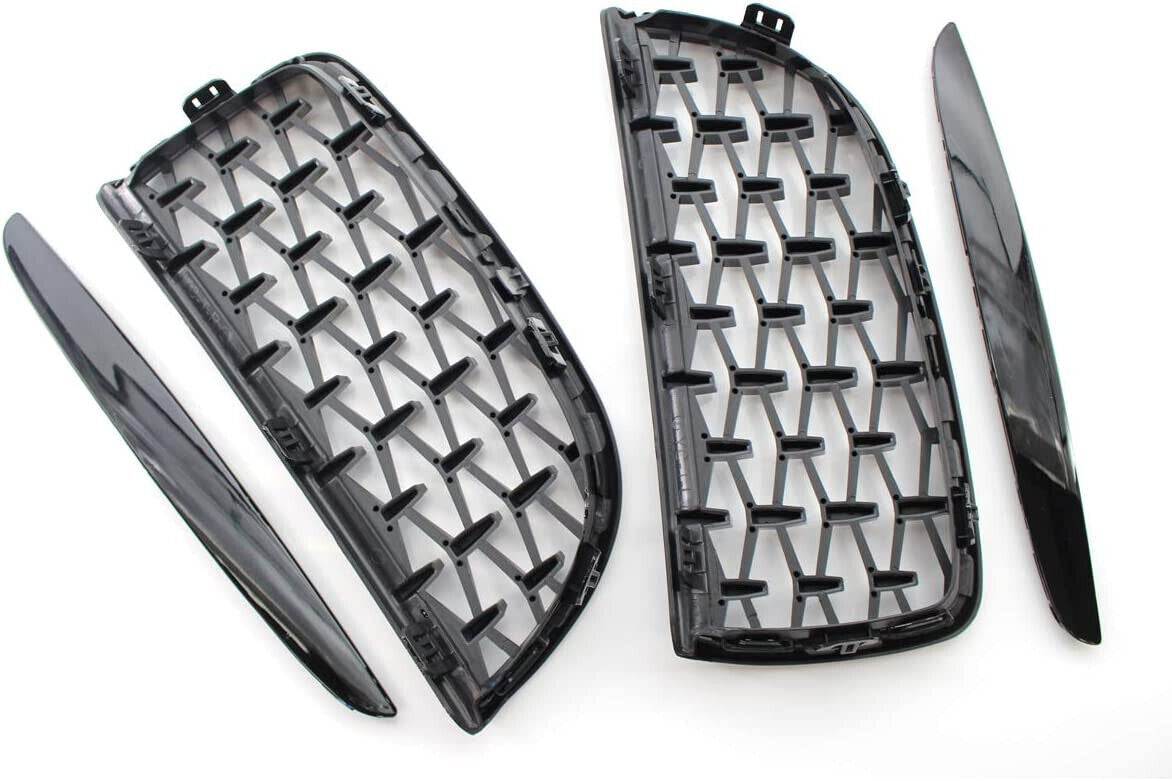 FOR BMW 3 SERIES E90 E91 2005-2008 DIAMOND BLACK FRONT GRILL GRILLE