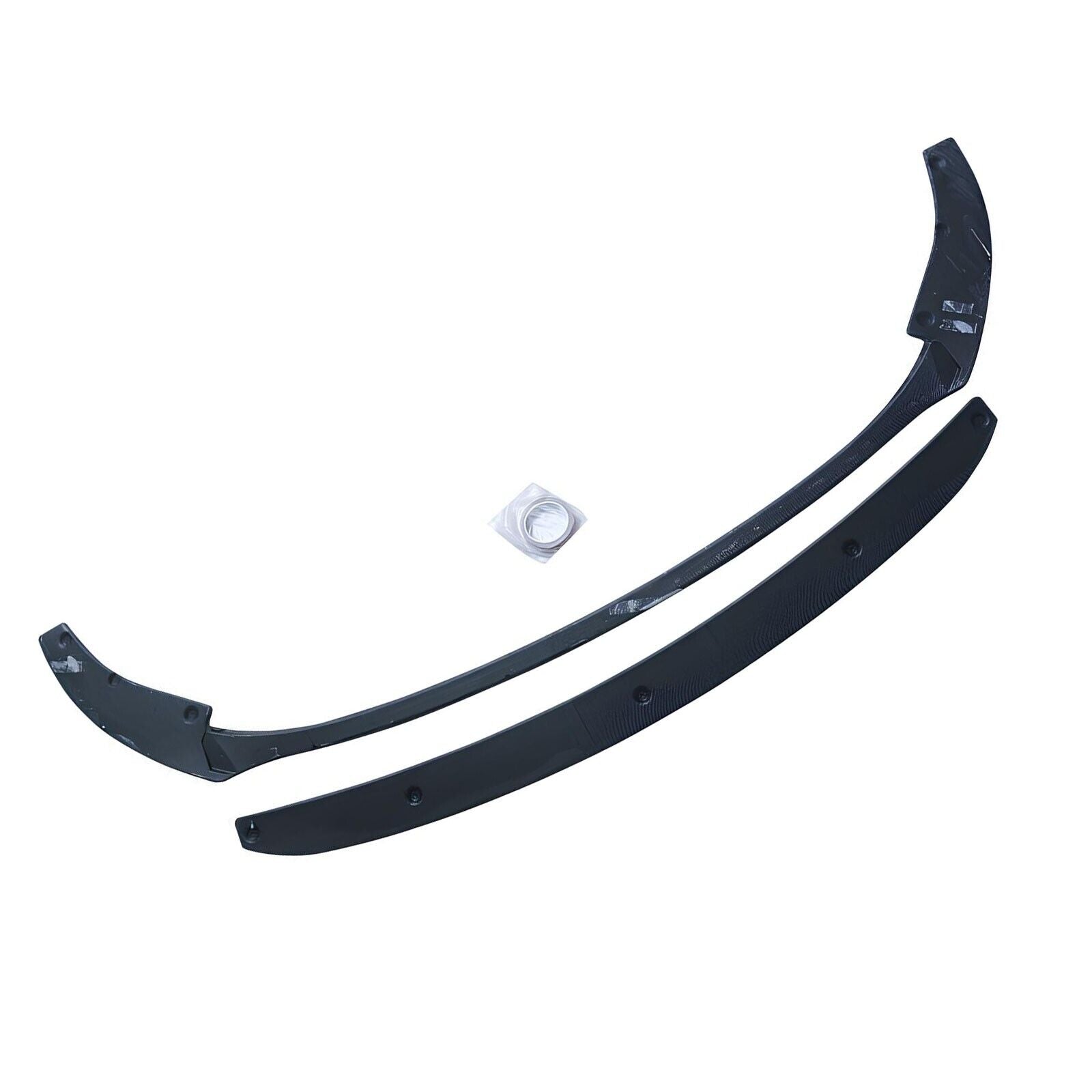 FRONT LIP SPLITTER B STYLE GLOSS BLACK FOR MERCEDES C CLASS W205 C205 A205 2019+