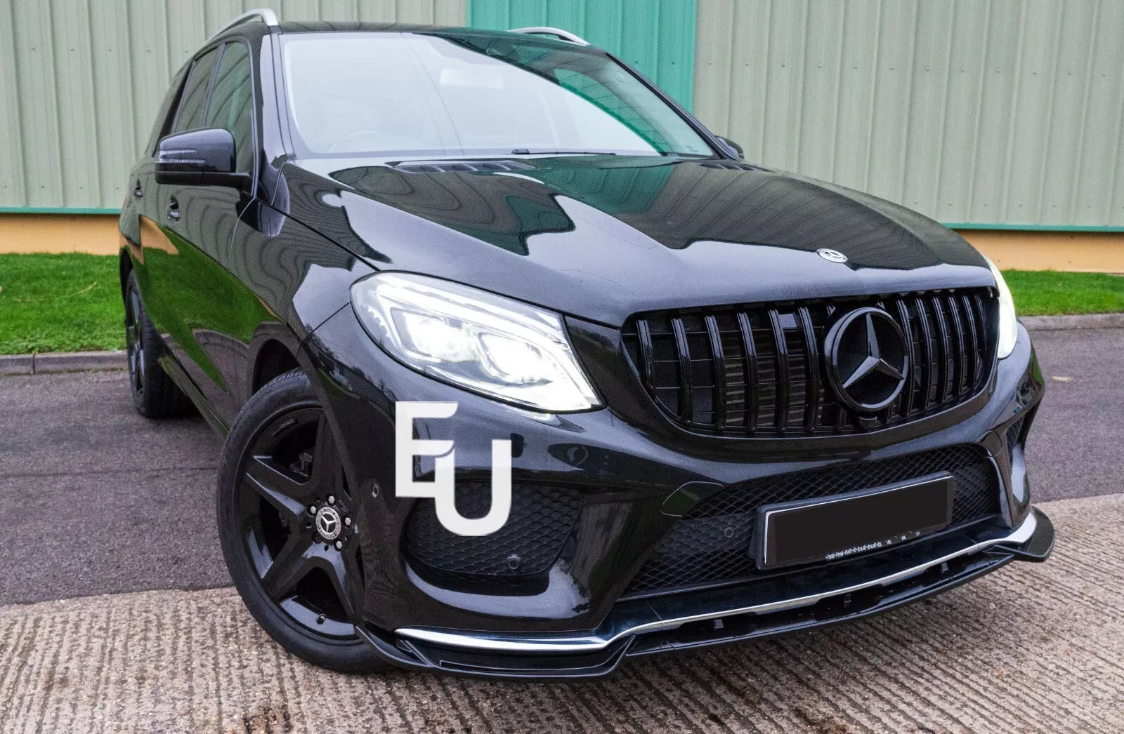 FRONT BUMPER LIP SPLITTER FOR MERCEDES W166 GLE SUV C292 15-18 GLOSS BLACK