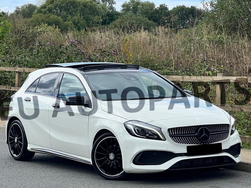 FOR MERCEDES A CLASS W176 LCI GLOSS BLACK CHROME GRILL GRILLE DIAMOND LOOK 16-18