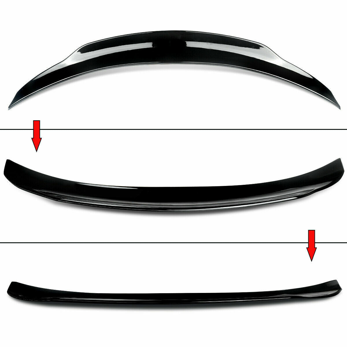 FOR MERCEDES C CLASS W205 RENNTECH PSM STYLE REAR BOOT SPOILER LIP 15-20 GLOSS
