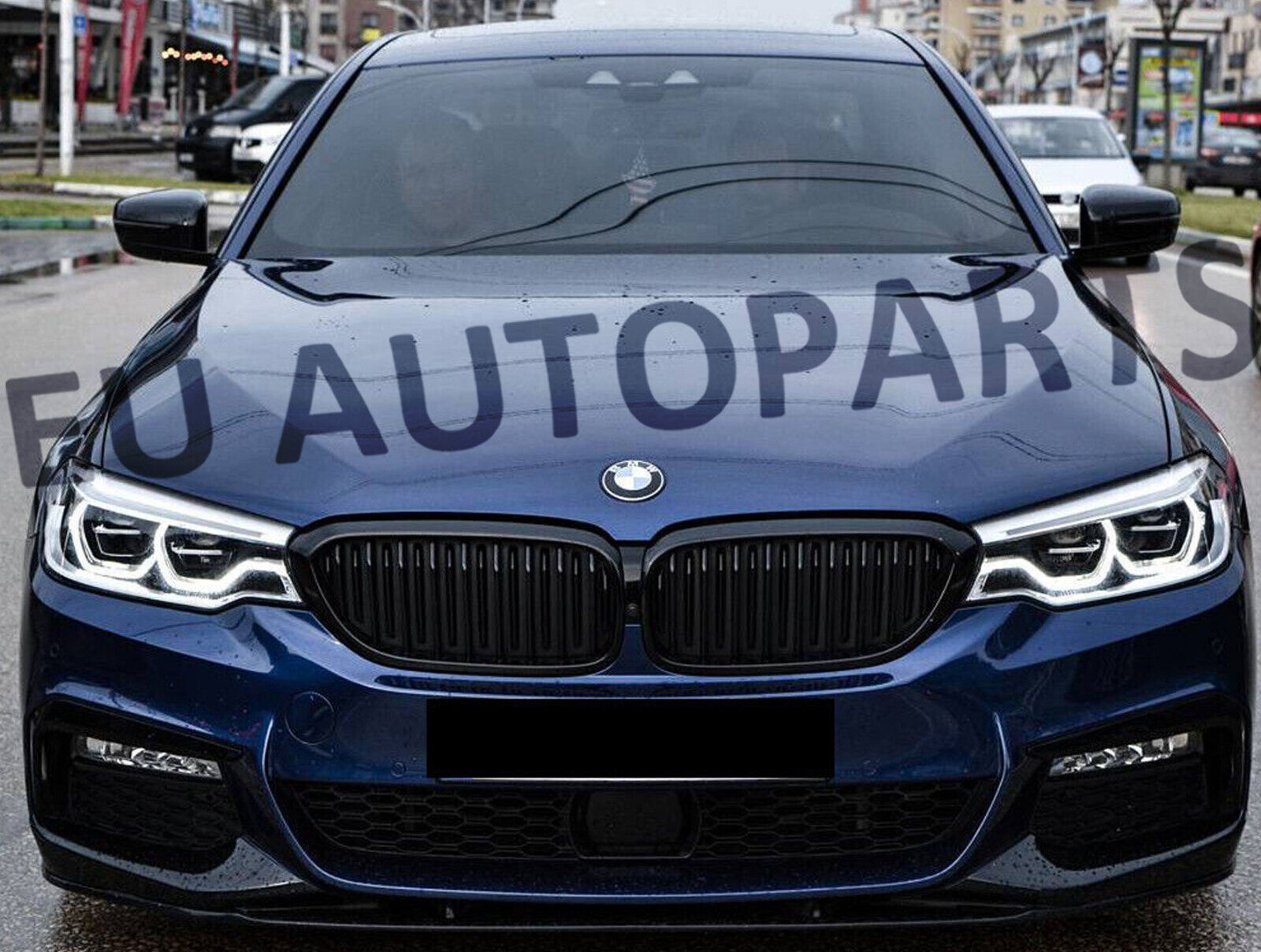 FOR BMW 5 SERIES G30 FRONT SPLITTER LIP SPOILER PERFORMANCE SPORT MATTE BLK