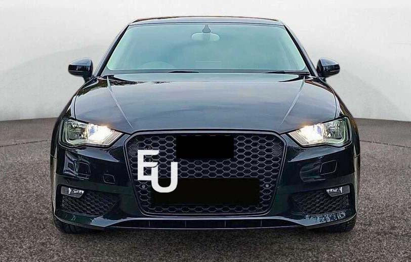 RS3 STYLE HONEYCOMB FRONT GRILLE FOR AUDI A3 8V PRE-FACELIFT GLOSS 2012-2016