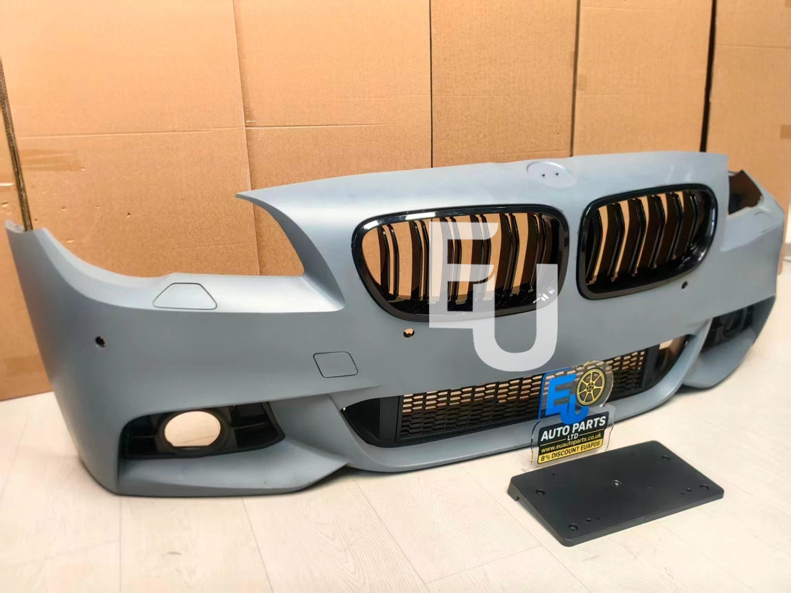 FRONT BUMPER FOR BMW 5 SERIES F10 F11 M-SPORT 2013-17 PRIMED PDC & WASHER HOLES