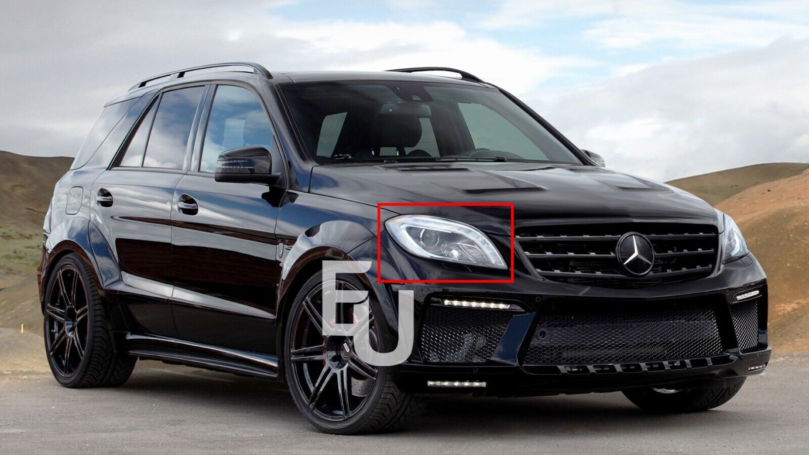 RIGHT DRIVER SIDE HEADLIGHT LENS COVER FOR MERCEDES-BENZ ML CLASS W166 2012-2014