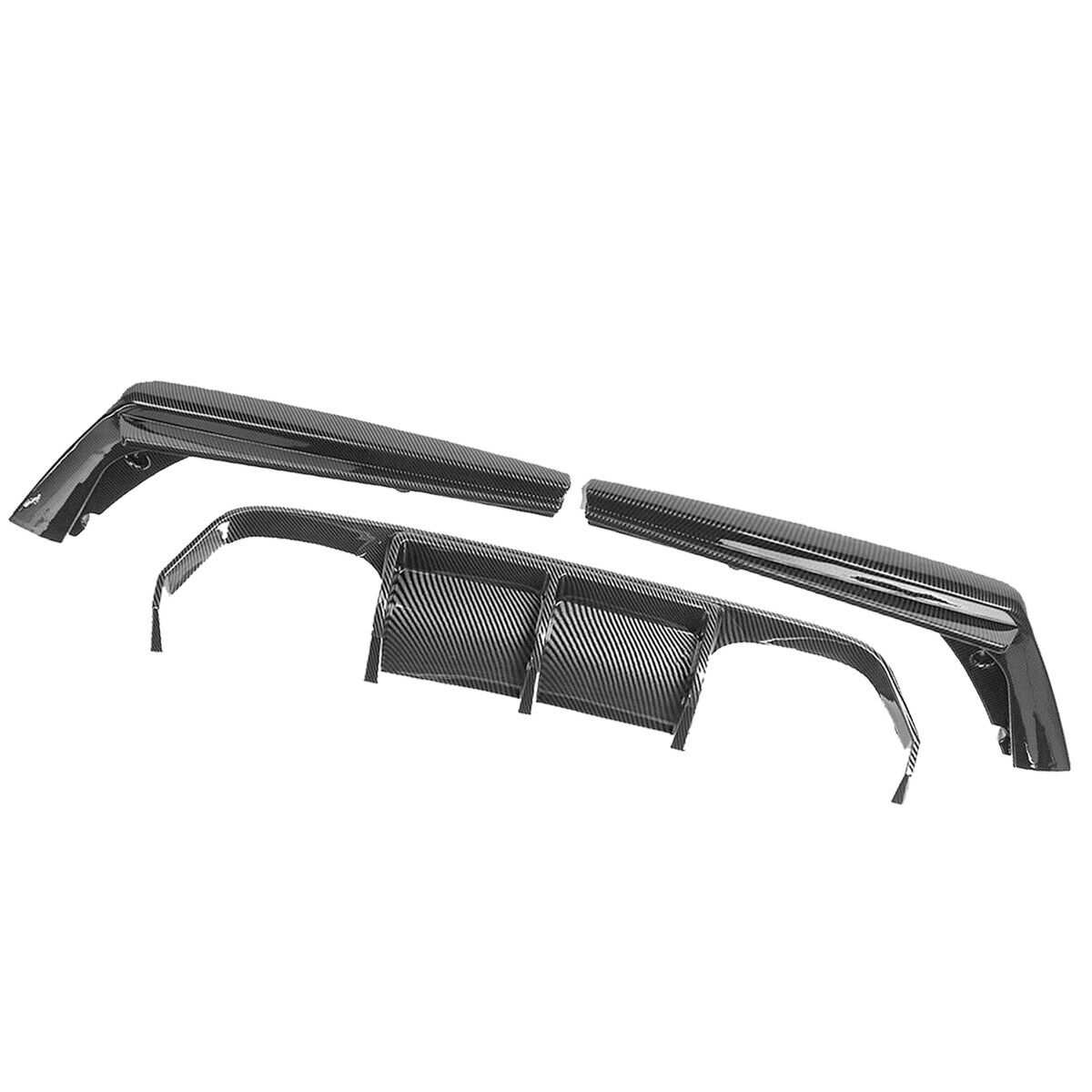FOR BMW M3 M4 F80 F82 F83 FRONT SPLITTER LIP & REAR DIFFUSER BODYKIT CARBON LOOK