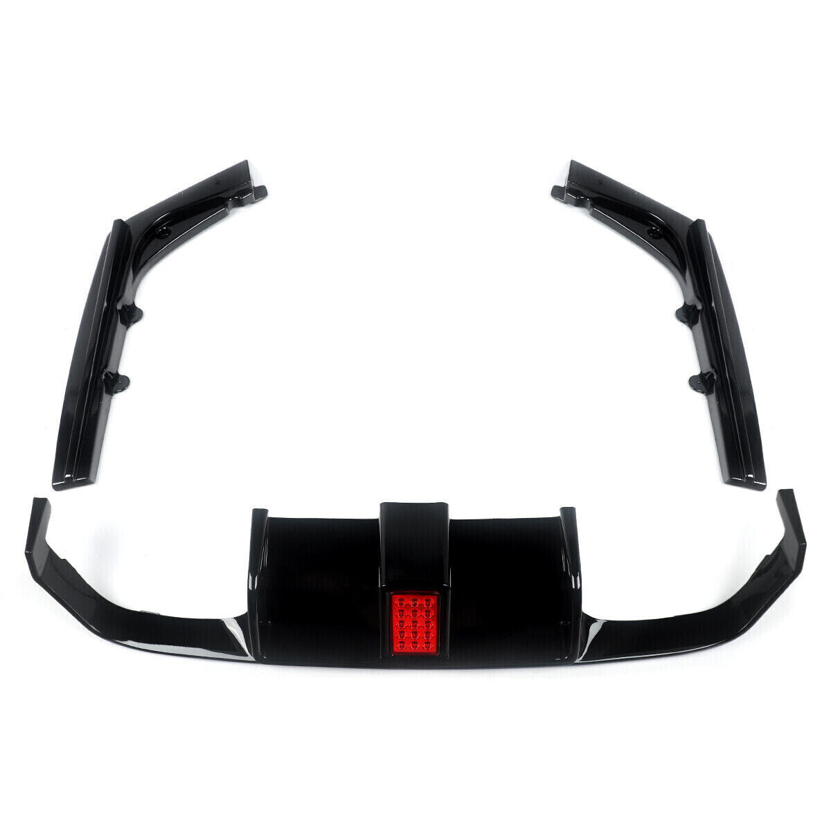 FOR BMW M3 M4 F80 F82 F83 F1 STYLE REAR DIFFUSER WITH LED GLOSS BLACK 2013-2020