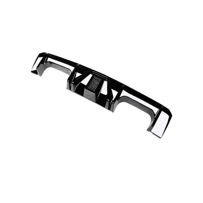 FOR BMW G80 M3 G82 G83 M4 REAR BUMPER DIFFUSER LIP GLOSS BLACK W/LED LIGHT 21-23