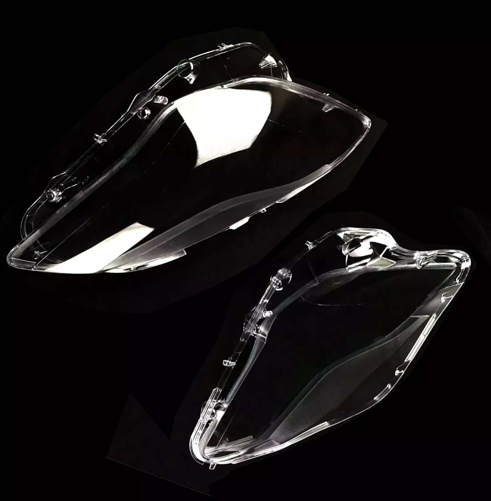 PAIR FOR MASERATI QUATTROPORTE MK6 M156 HEADLAMP HEADLIGHT LENS COVER 2016-2019