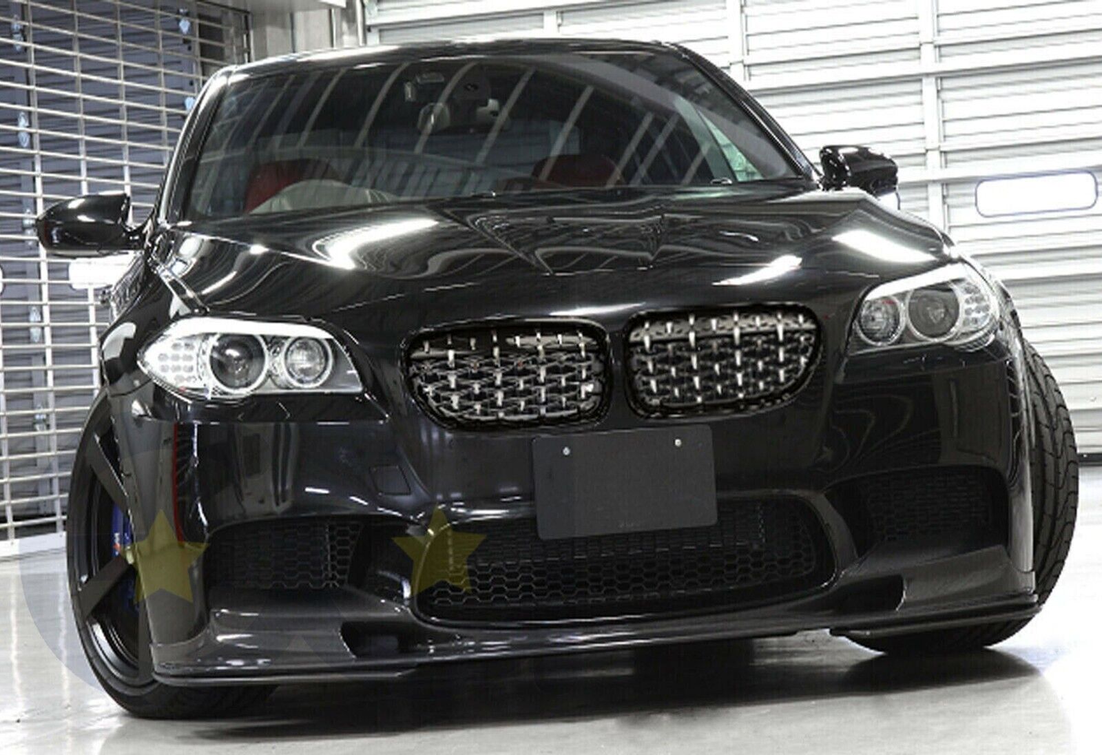 FOR BMW F10 F11 5 SERIES KIDNEY GRILLE GRILL DIAMOND LOOK CHROME SILVER M5 10-16