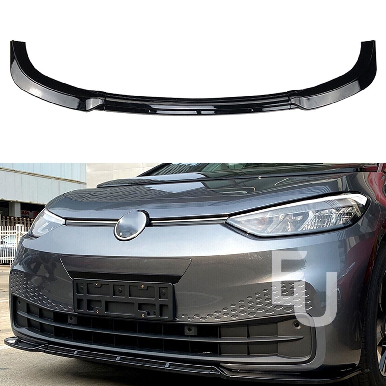 FOR VOLKSWAGEN ID.3 RISPER FRONT SPLITTER SPOILER LIP GLOSS BLACK 2019-2022