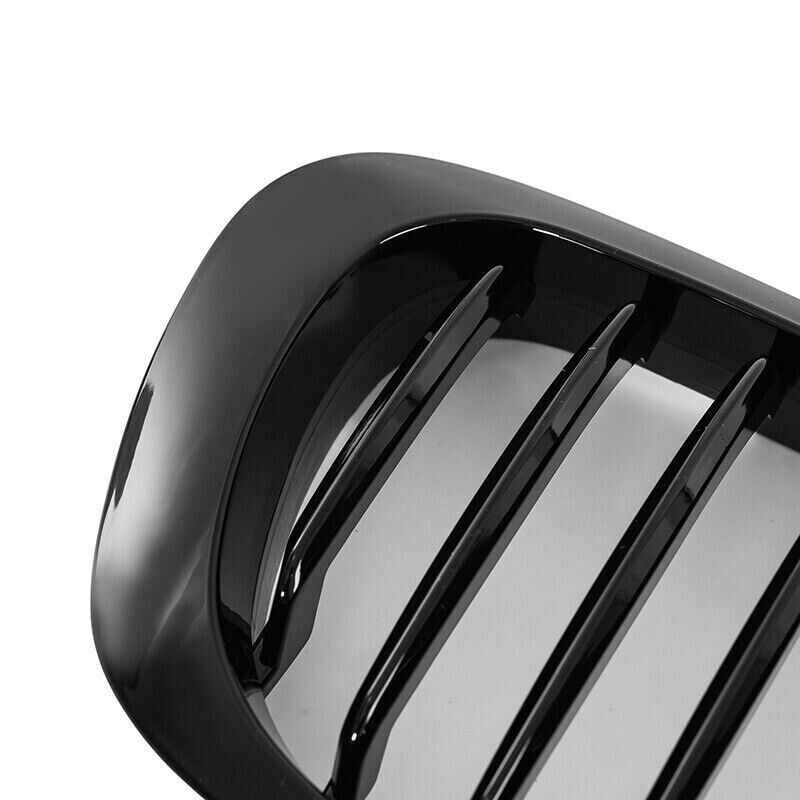 FOR BMW 3 SERIES E46 2 DOOR COUPE M3 GLOSS SINGLE SLAT FRONT KIDNEY GRILLE GRILL
