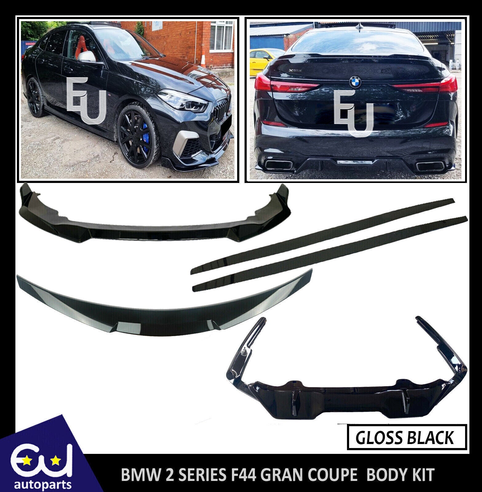 FOR BMW 2 SERIES F44 BODYKIT BODY KIT SPOILER FRONT SPLITTER SKIRT REA