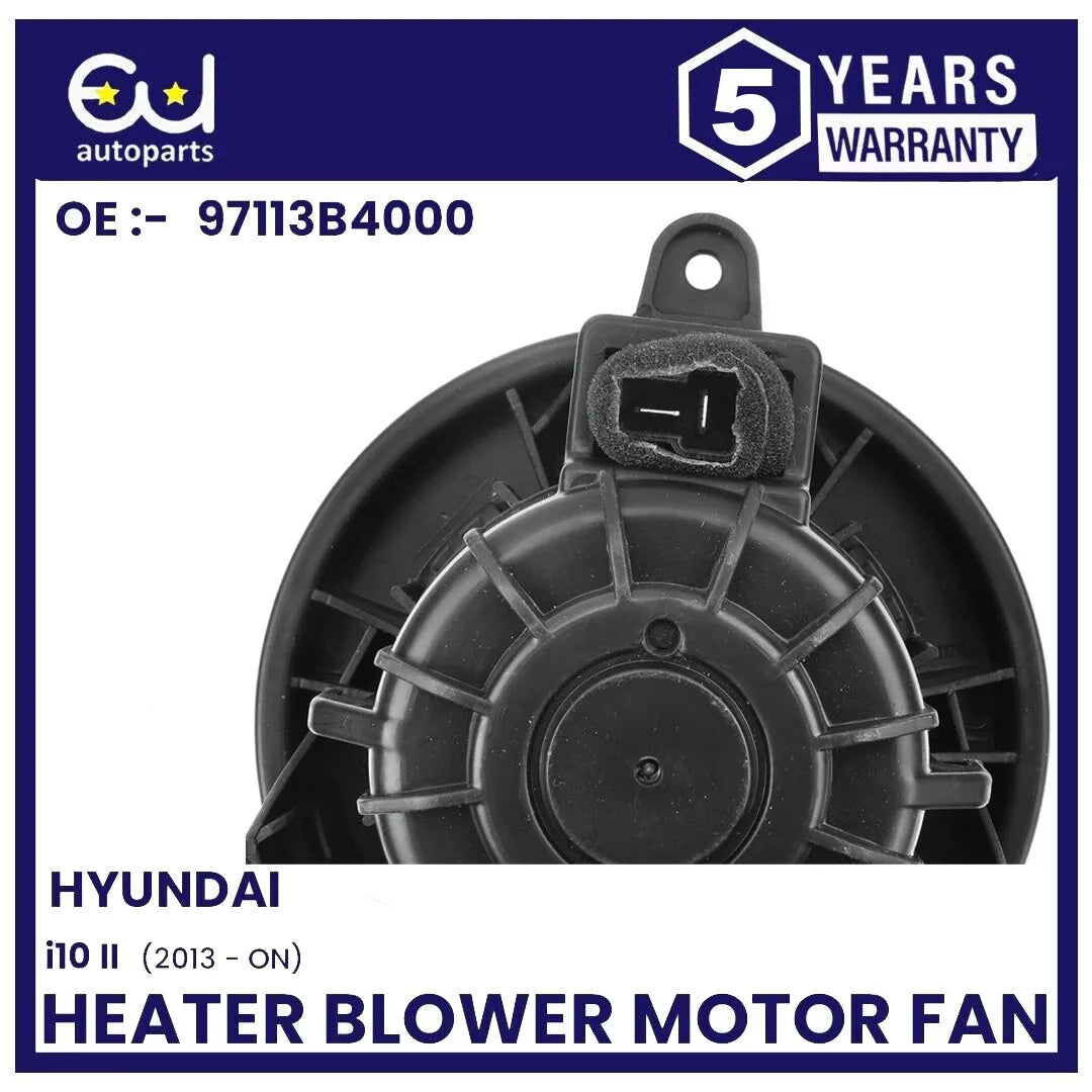 HEATER BLOWER MOTOR FAN FOR HYUNDAI I10 MK2 BA IA 2013-2023 1.0 1.2 97113-B4000
