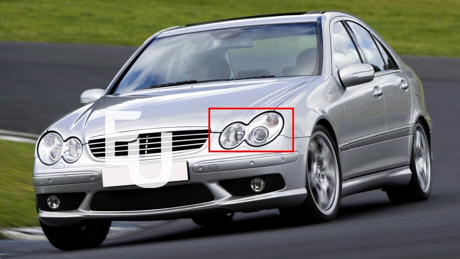 LEFT HEADLIGHT LENS COVER LAMPSHADE FOR MERCEDES BENZ C-CLASS W203 2001-2007