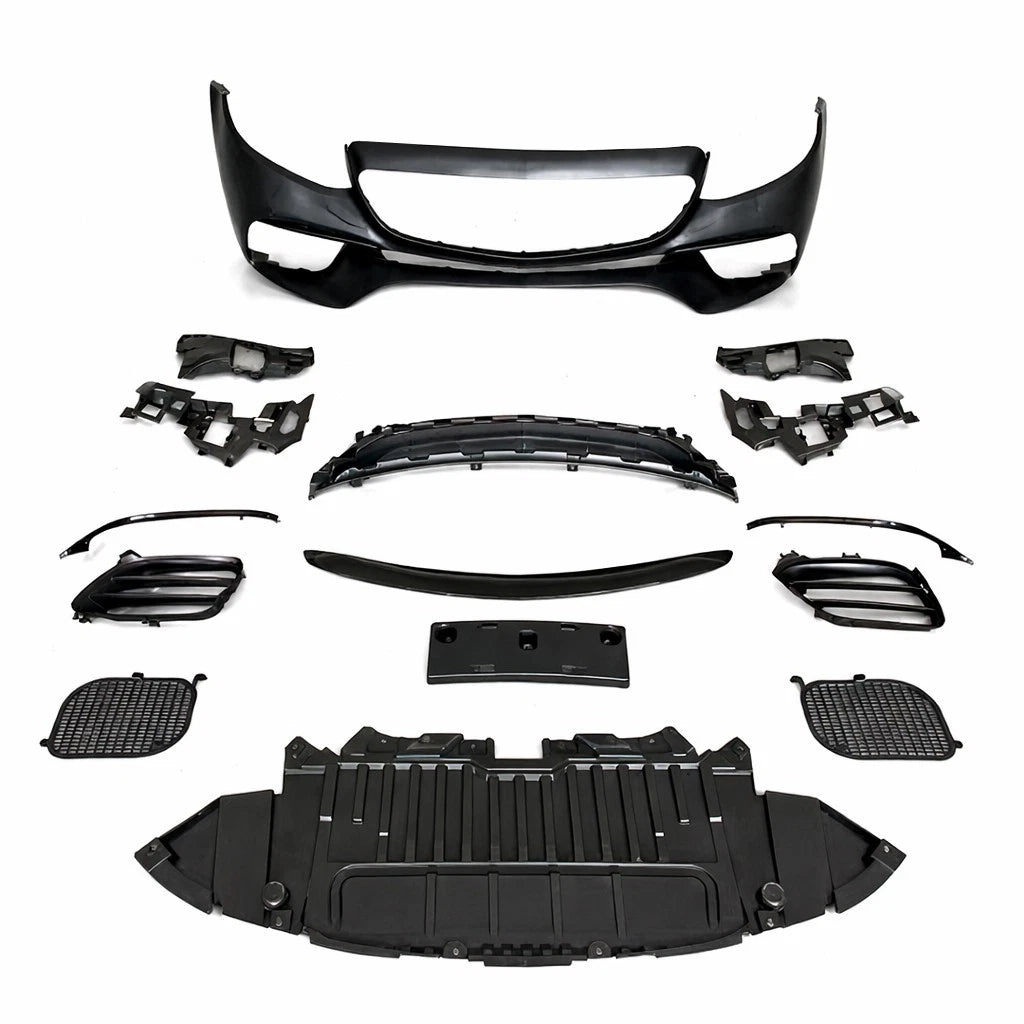 FOR MERCEDES W213 C238 E63 STYLE FULL FRONT BUMPER GRILLE BODYKIT PRIMED 2016-20