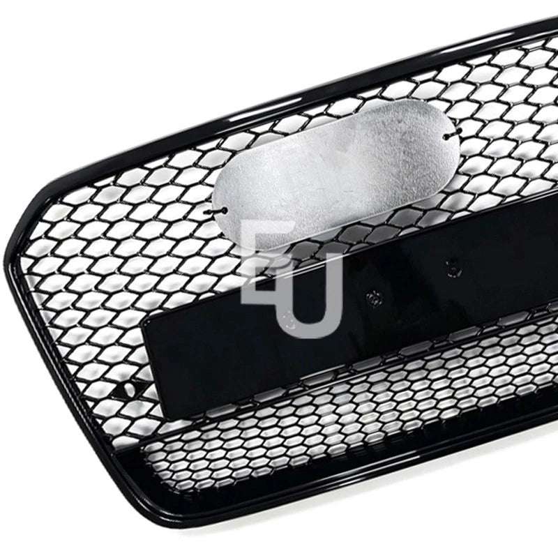 FOR AUDI A6 C7 4G RS6 STYLE GLOSS BLACK HONEYCOMB BUMPER GRILLE GRILL 2011-2015