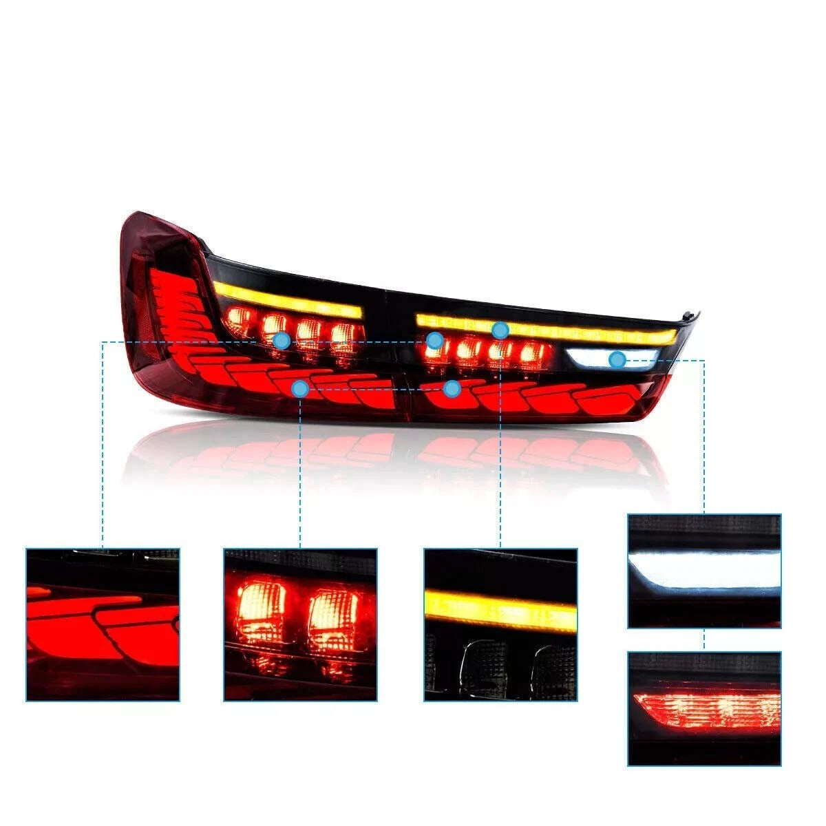 OLED GTS REAR TAIL LIGHT LIGHTS LAMP FOR BMW 3 SERIES G20 G80 W/ ANIMATION 2019+