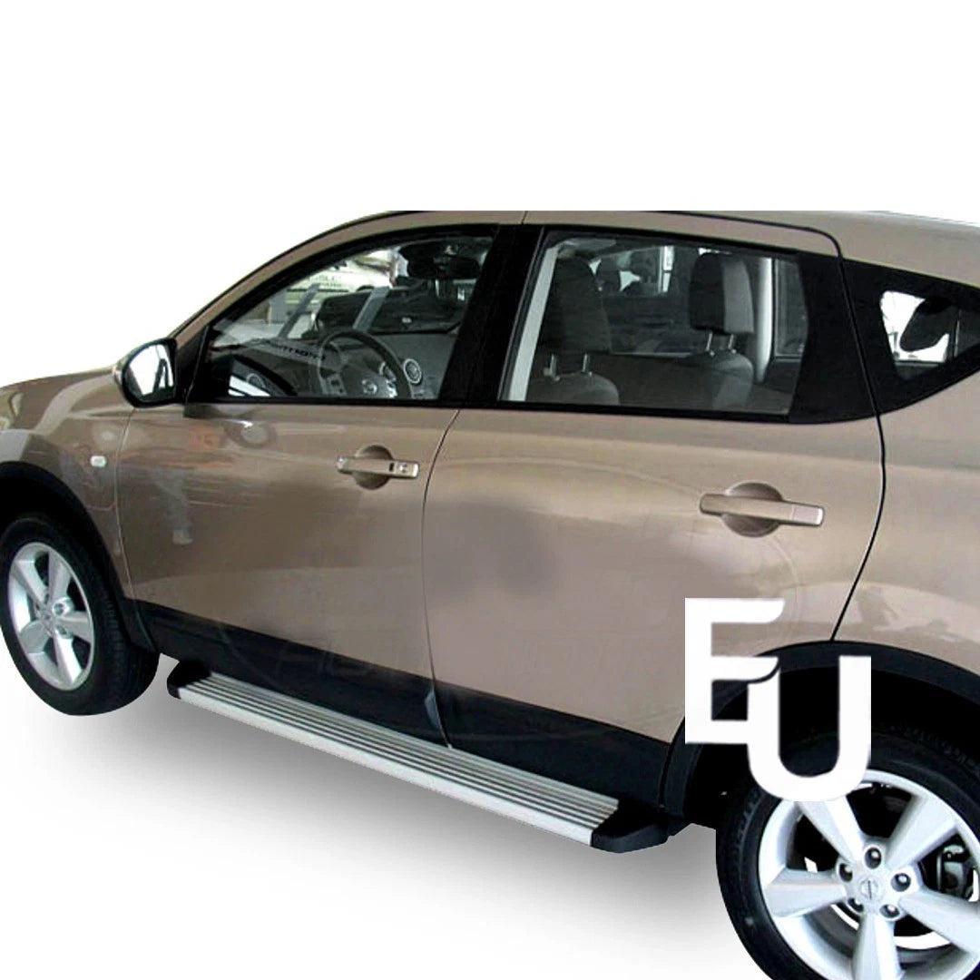 RUNNING BOARDS SIDE STEPS FOR NISSAN QASHQAI QASHQAI+2 J10 07-14 SILVER STYLISH