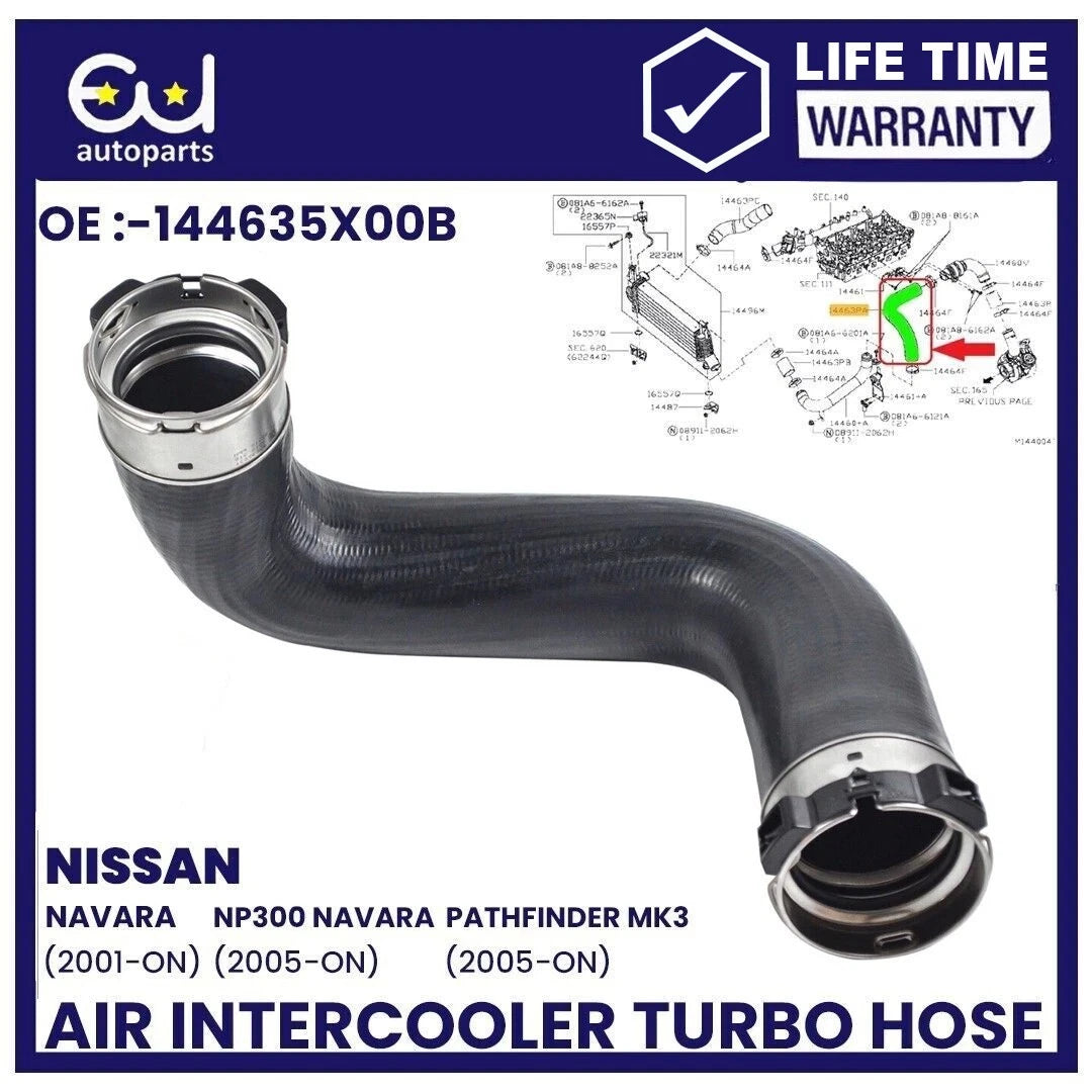 TURBO INTERCOOLER HOSE PIPE FOR NISSAN NAVARA NP300 PATHFINDER 2.5 D  144635X00B