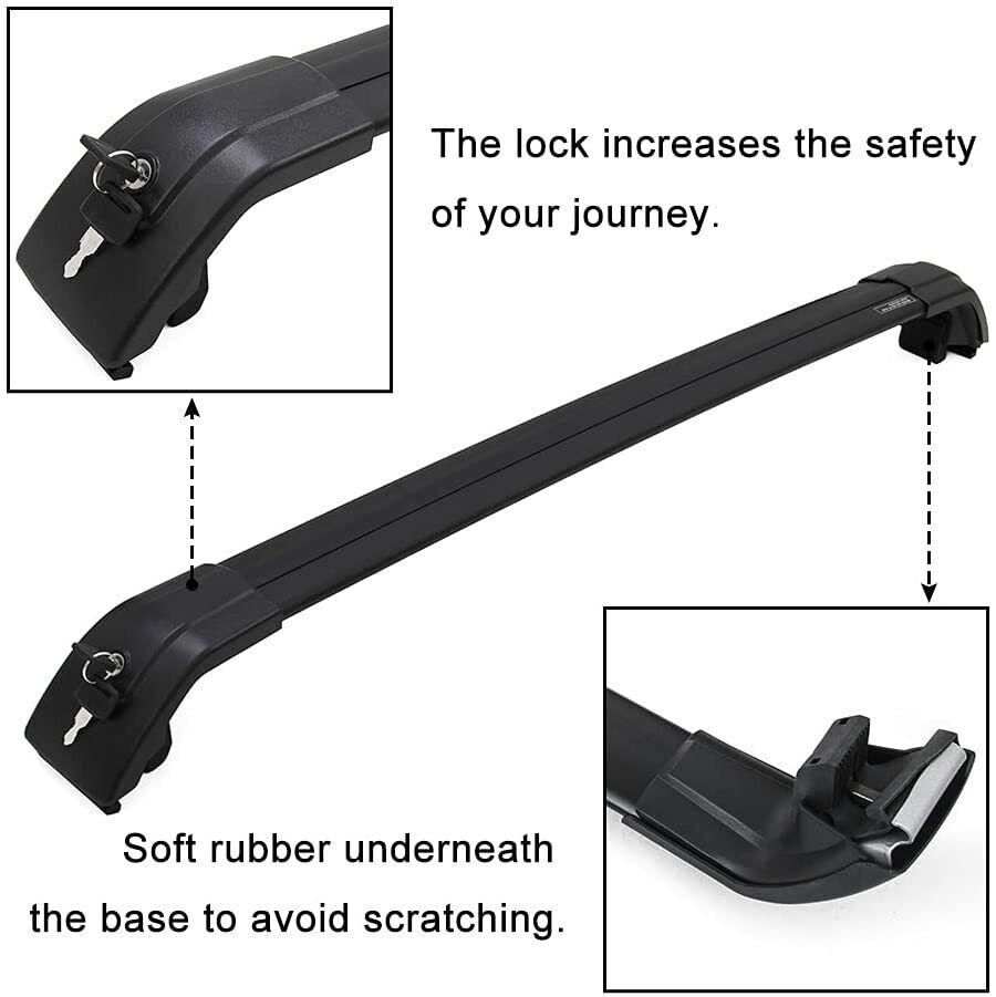 FOR RANGE ROVER EVOQUE L538 L551 ROOF RACK RAILS CROSS BARS BLACK OEM FIT 2011+