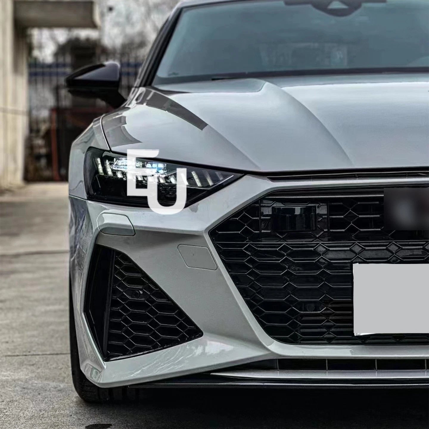 FRONT BUMPER RS7 STYLE PRIMER UPGRADE GLOSS BLACK TRIM FOR AUDI A7 C8 4K MK2 18+