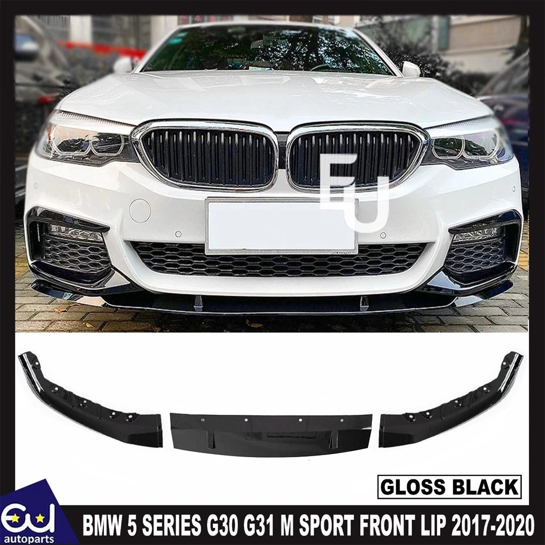 FOR BMW 5 SERIES G30 G31 M SPORT FRONT BUMPER SPLITTER LIP SPOILER GLOSS 17-20
