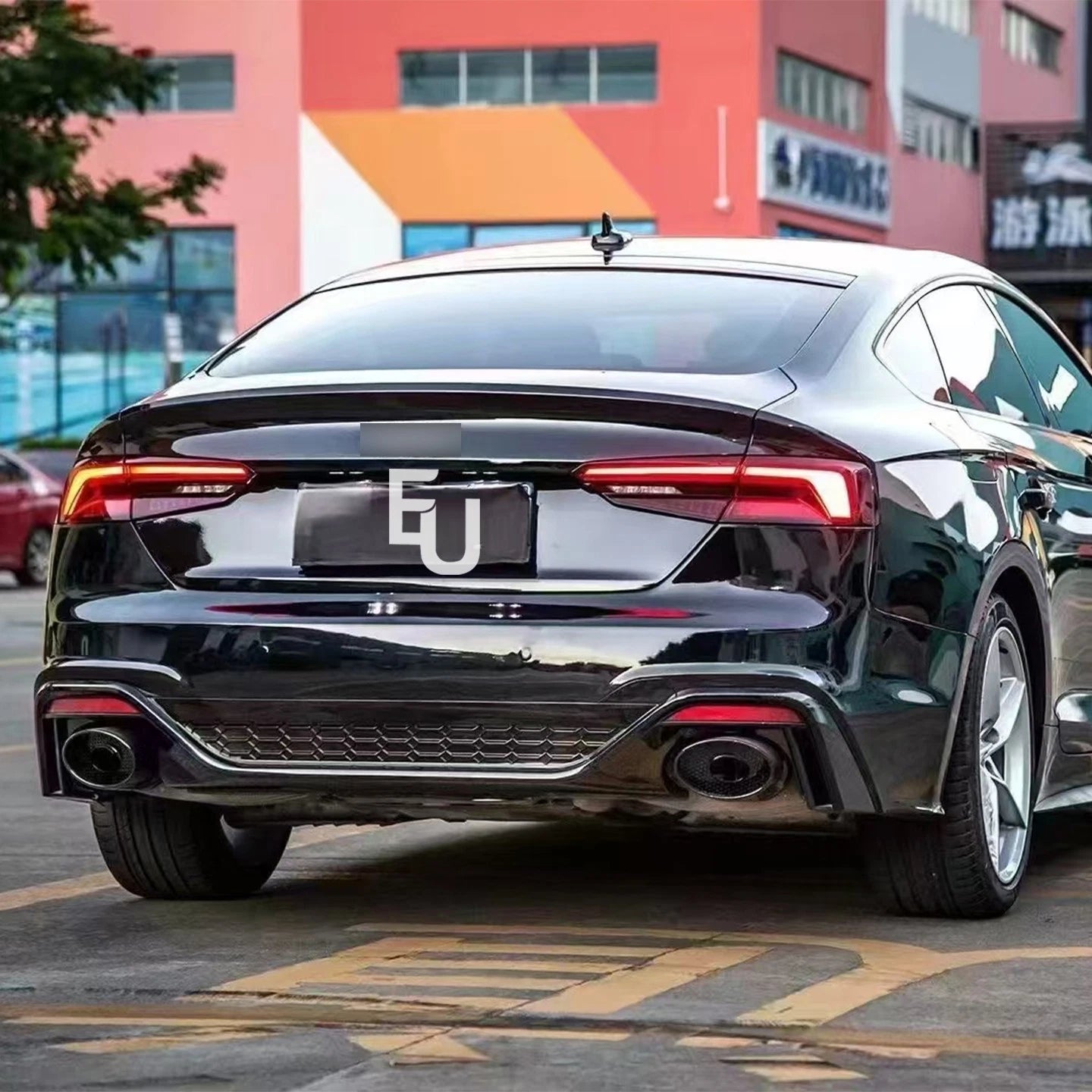AUDI A5 F5 B9 SPORTBACK REAR BUMPER DIFFUSER TIPS RS5 BODYKIT PRIMED 2017-2019