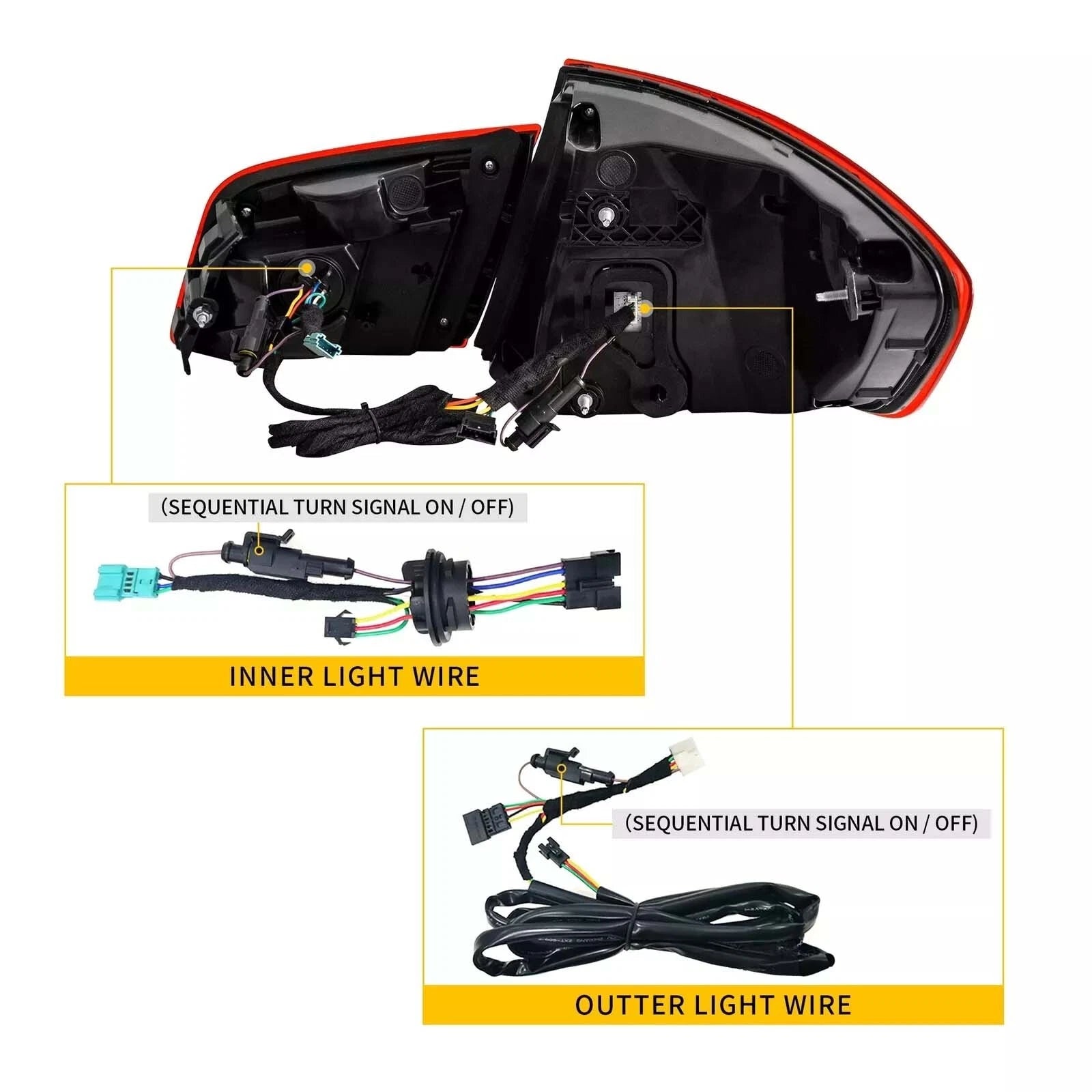 LED GTS TAIL LIGHTS FOR 5 SERIES BMW F10 F18 2011-2017 M5 W/ANIMATION REAR LAMPS