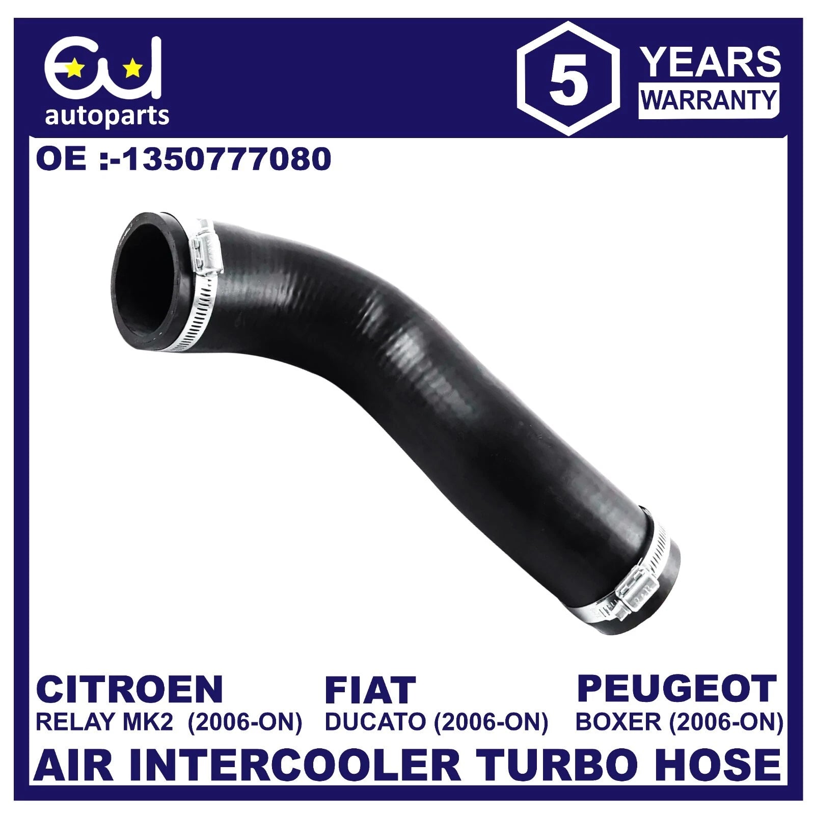 INTERCOOLER TURBO HOSE PIPE FOR CITROEN RELAY PEUGEOT BOXER FIAT DUCATO 2.2 HDI