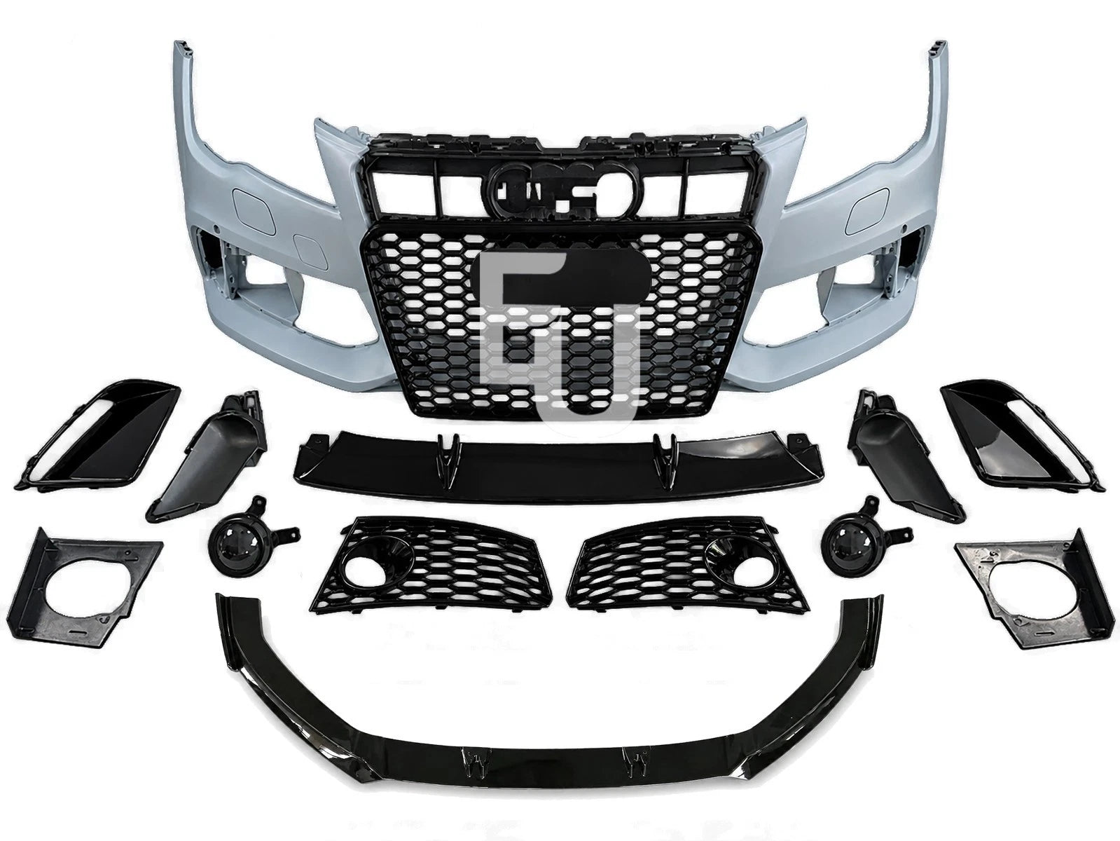 RS7 LOOK FRONT BUMPER CONVERSION KIT FOR AUDI A7 S7 C7 2011-14 GRILLE W/SPLITTER
