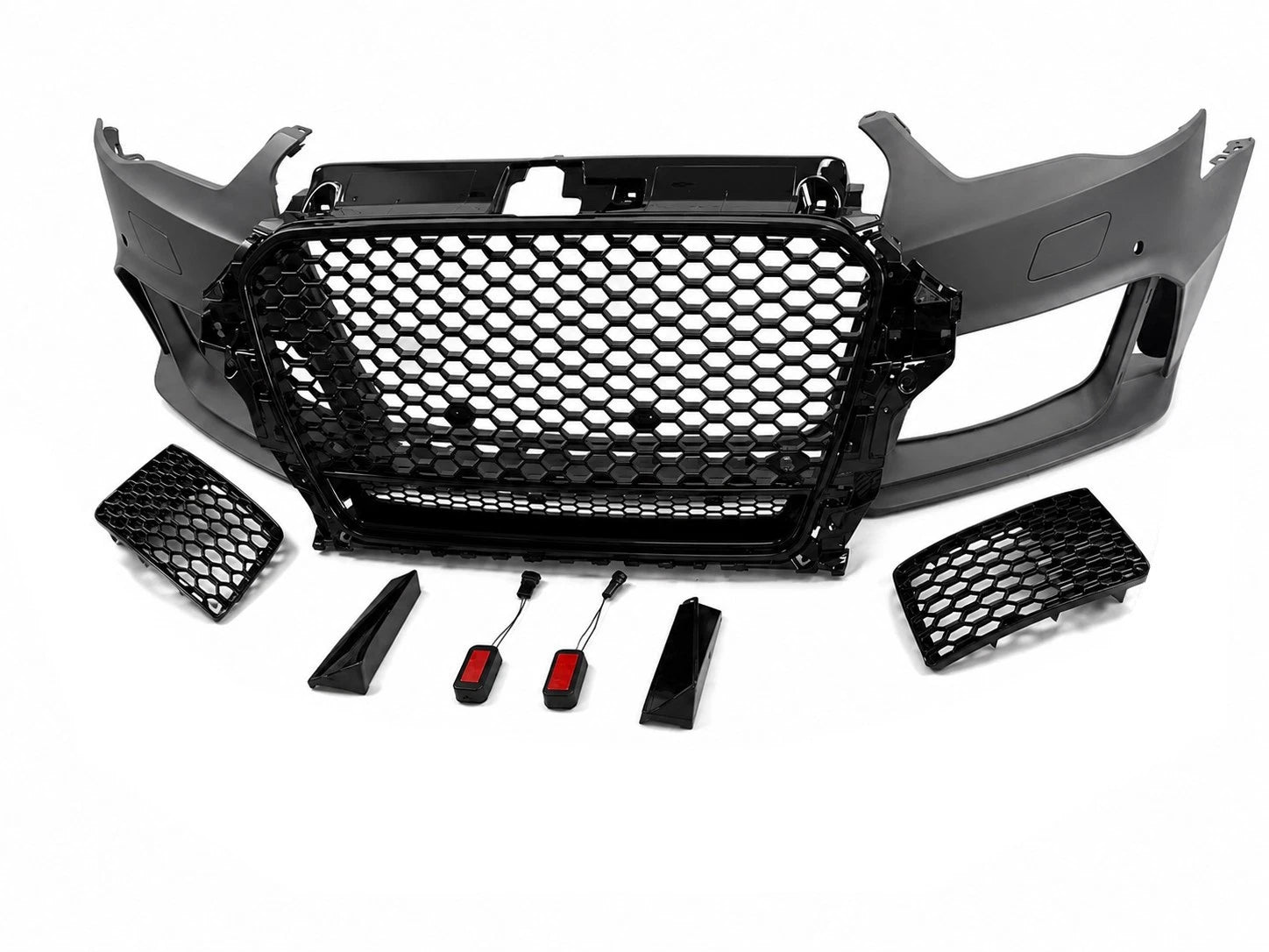 RS3 STYLE FRONT BUMPER CONVERSION KIT FOR AUDI A3 8V 12-16 HATCHBACK