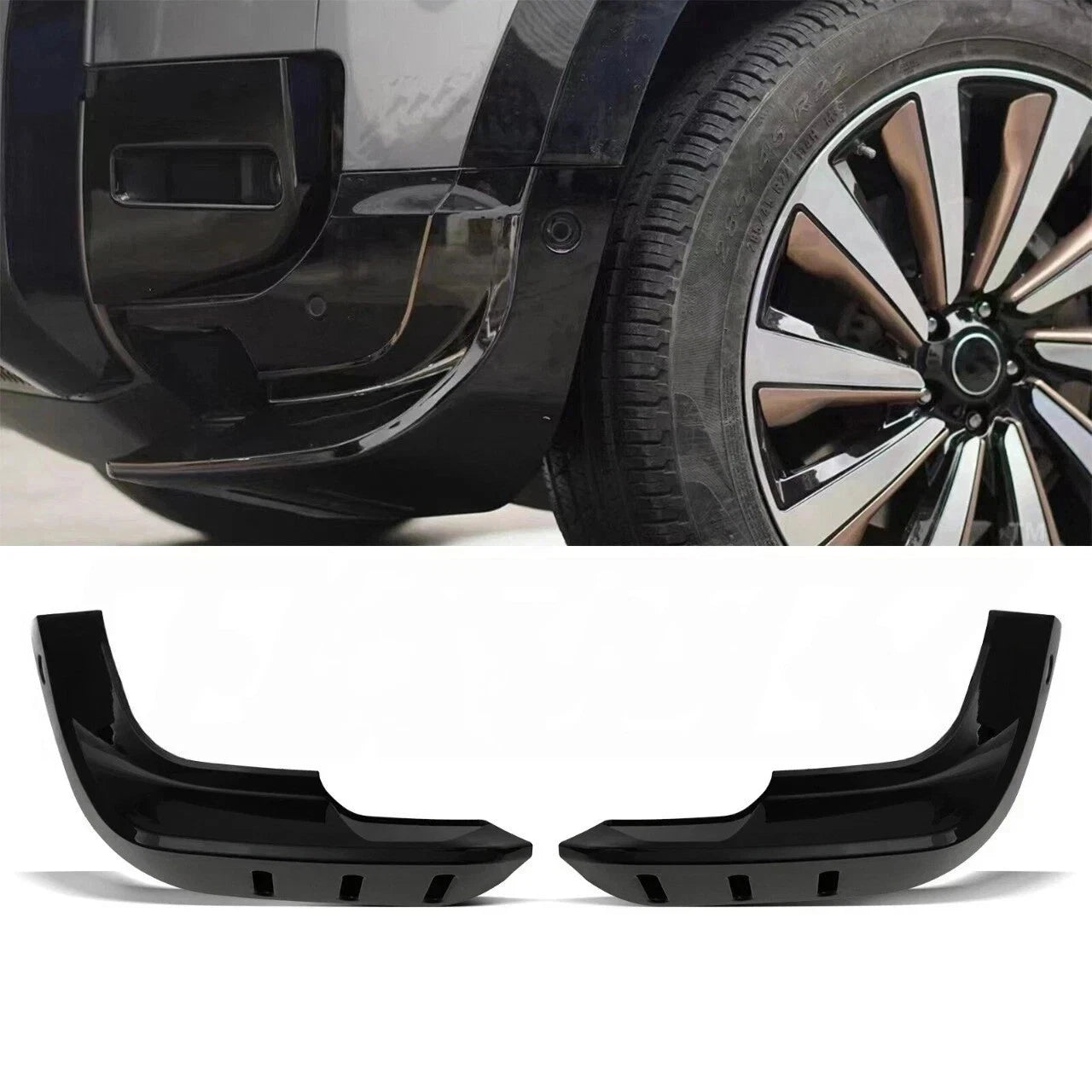 FRONT WIDE ARCH SPLITTER LIP EXTENTIONS FOR LAND ROVER DEFENDER 90 110 L663 20+