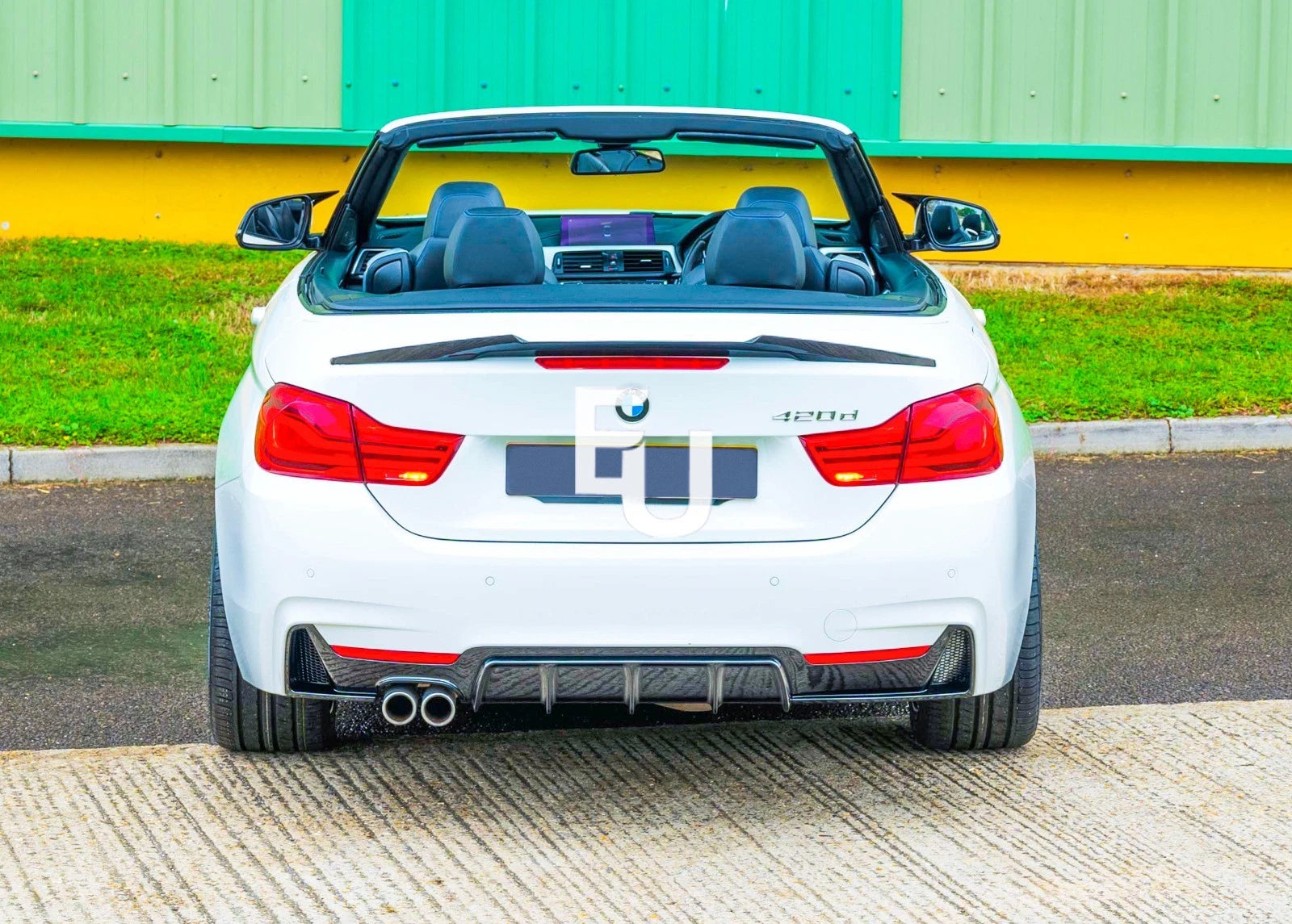 FOR BMW 4 SERIES F32 F33 F36 M SPORT REAR BUMPER DIFFUSER GLOSS BLACK 2013-2020