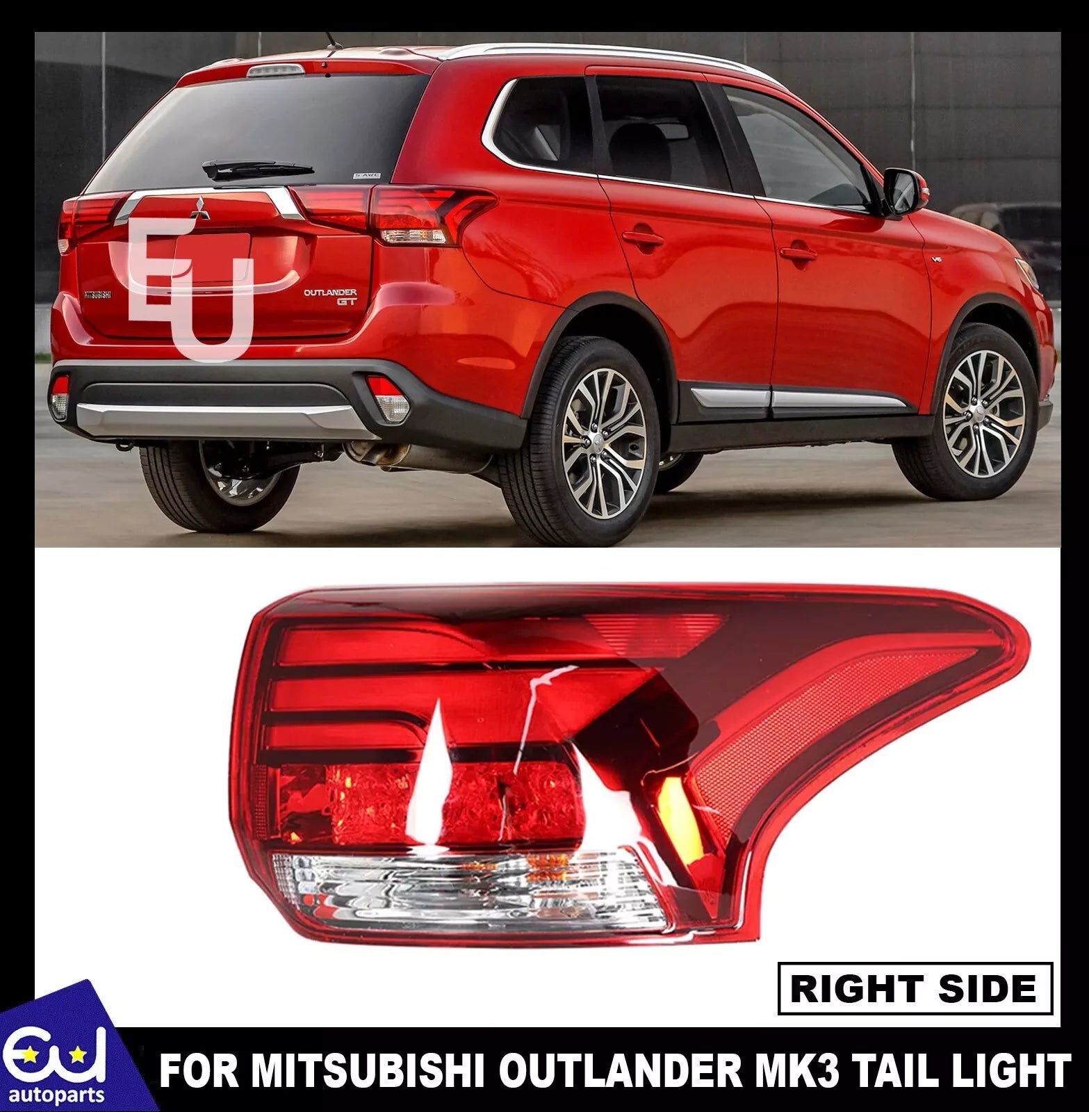 RH RIGHT REAR OUTER TAIL LIGHT LAMP FOR MITSUBISHI OUTLANDER MK3 ZJ ZL 2016-2020