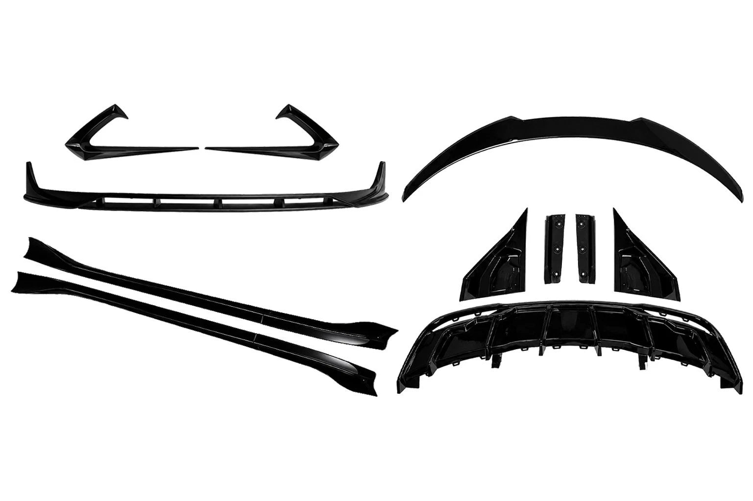 FOR TESLA MODEL 3 AERO BODY KIT BODYKIT FRONT SPLITTER SKIRT REAR DIFFUSER 23+