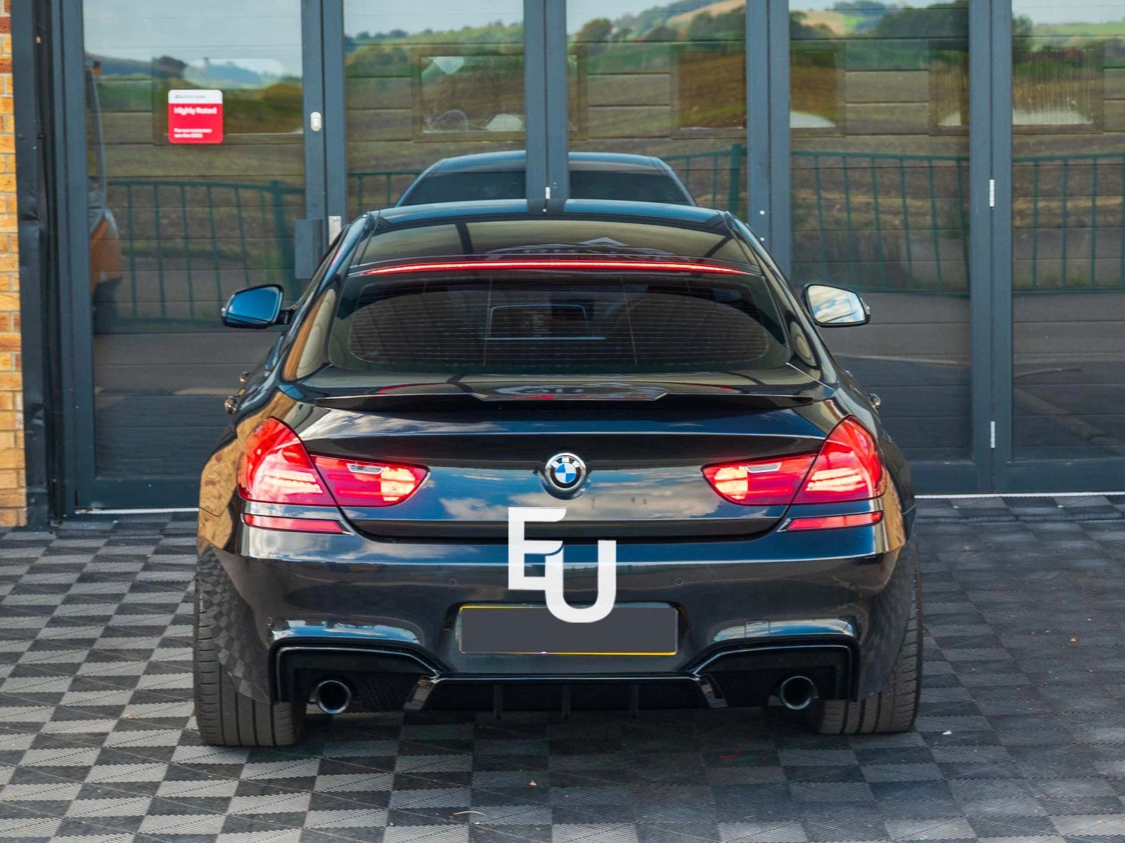 FOR BMW F06 F12 F13 M-SPORT REAR BUMPER DIFFUSER LIP SPOILER GLOSS BLK 2012-2018