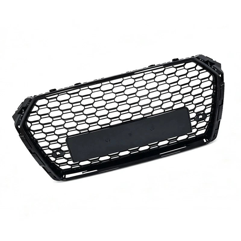FOR AUDI A4 S4 B9 2015-2019 RS4 STYLE HONEYCOMB FRONT BUMPER GRILLE GRILL BLACK