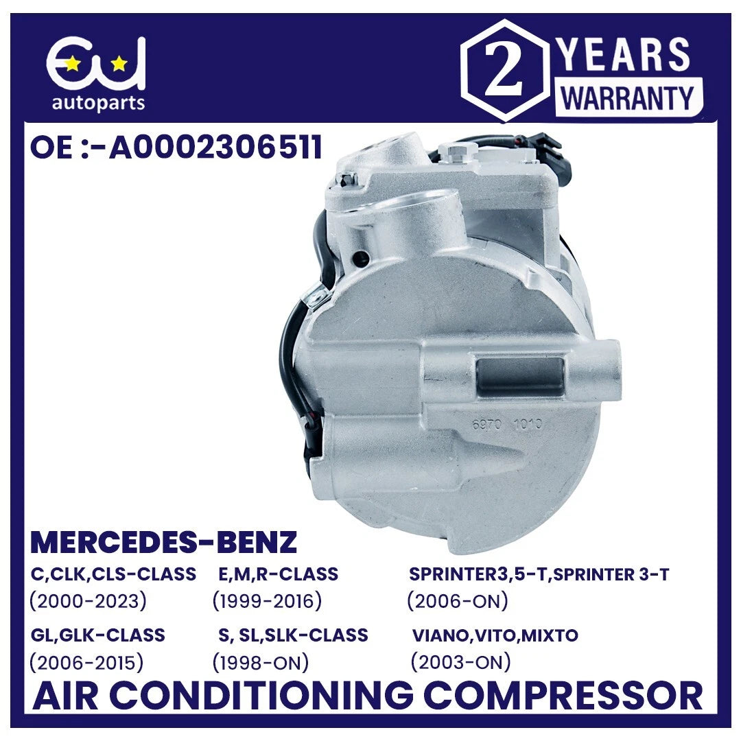 AIR CON A/C COMPRESSOR FOR MERCEDES W204 SPRINTER 3T 5T VITO VIANO A0002306511