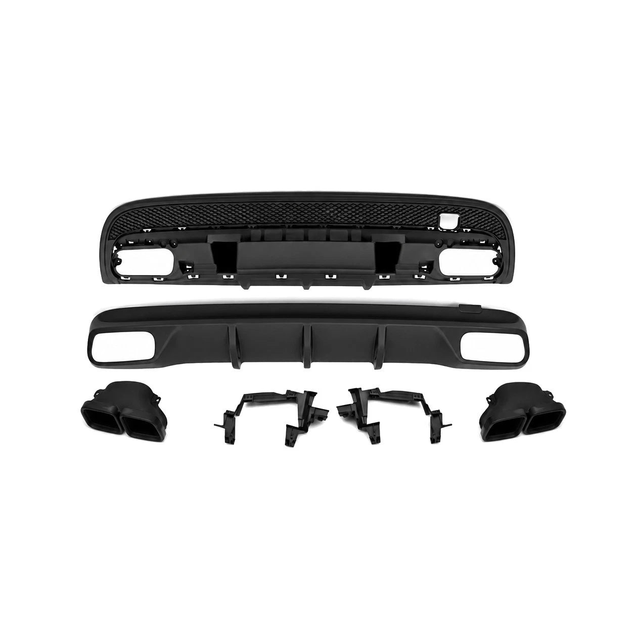 FOR MERCEDES GLA CLASS X156 AMG GLA45 ED1 LOOK REAR DIFFUSER TAILPIPES 2013-2018
