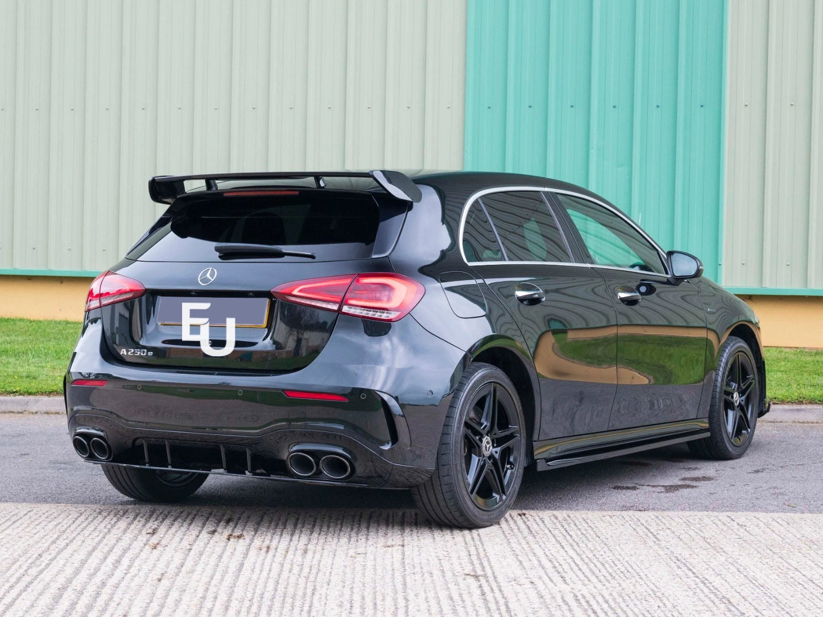 REAR BOOT SPOILER ROOF AMG STYLE FOR MERCEDES A CLASS W177 A45 2018+ GLOSS BLACK