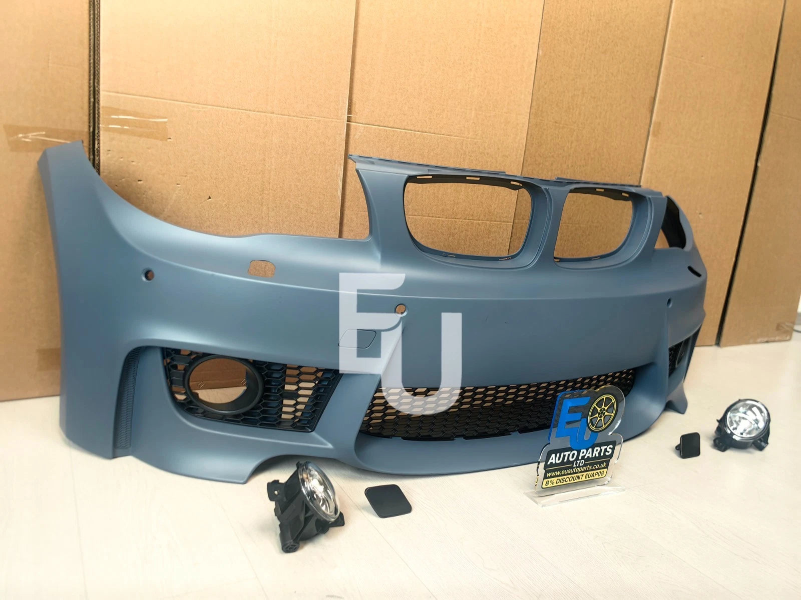 1M STYLE FRONT BUMPER WITH FRONT SPLITTER FOR BMW 1 SERIES E81 E82 E87 E88 08-11