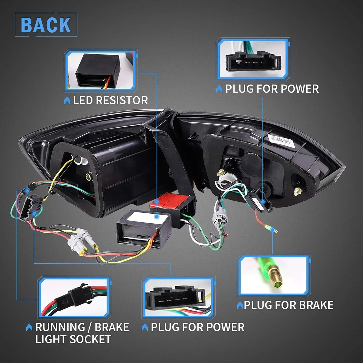 VLAND SMOKED SEQUNTIAL LED REAR TAIL LAMP LAMPS LIGHTS FOR VW JETTA MK6 2011+