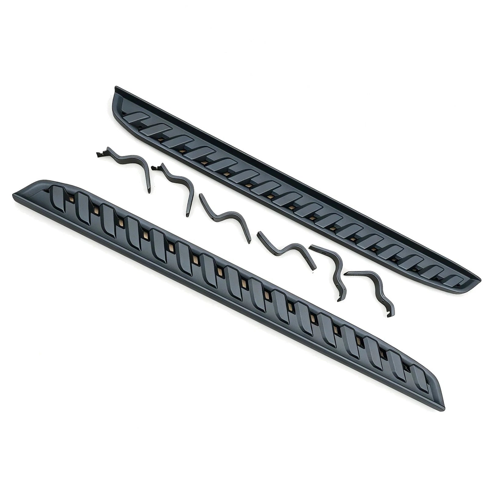 FORD RANGER T9 2023+ ALUMINIUM RUNNING BOARDS SIDE STEPS RAPTOR STYLE BLACK