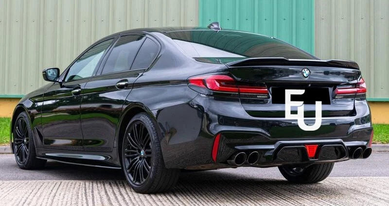 FOR BMW 5 SERIES G30 G31 F90 M5 M SPORT SIDE SKIRT EXTENSION BLADES GLOSS BLACK