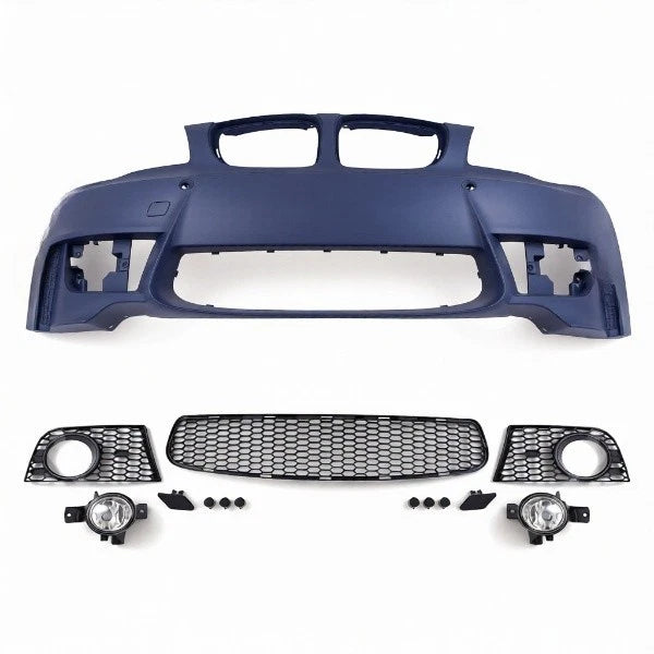 1M STYLE FRONT BUMPER COMPLETE FOG LIGHTS FOR BMW 1 SERIES E81 E82 E88 08-11
